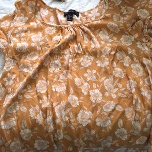 Yellow floral blouse